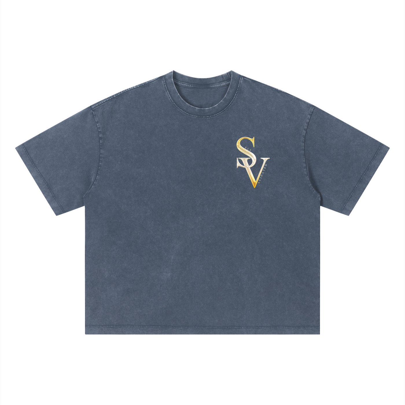 “SV” logo Unisex Vintage Wash Boxy T-Shirt
