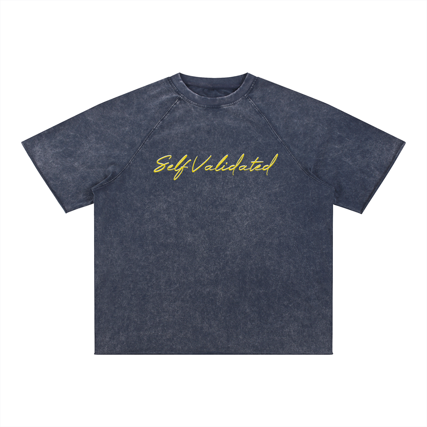 Unisex Mineral Wash Raw Edge T-Shirt