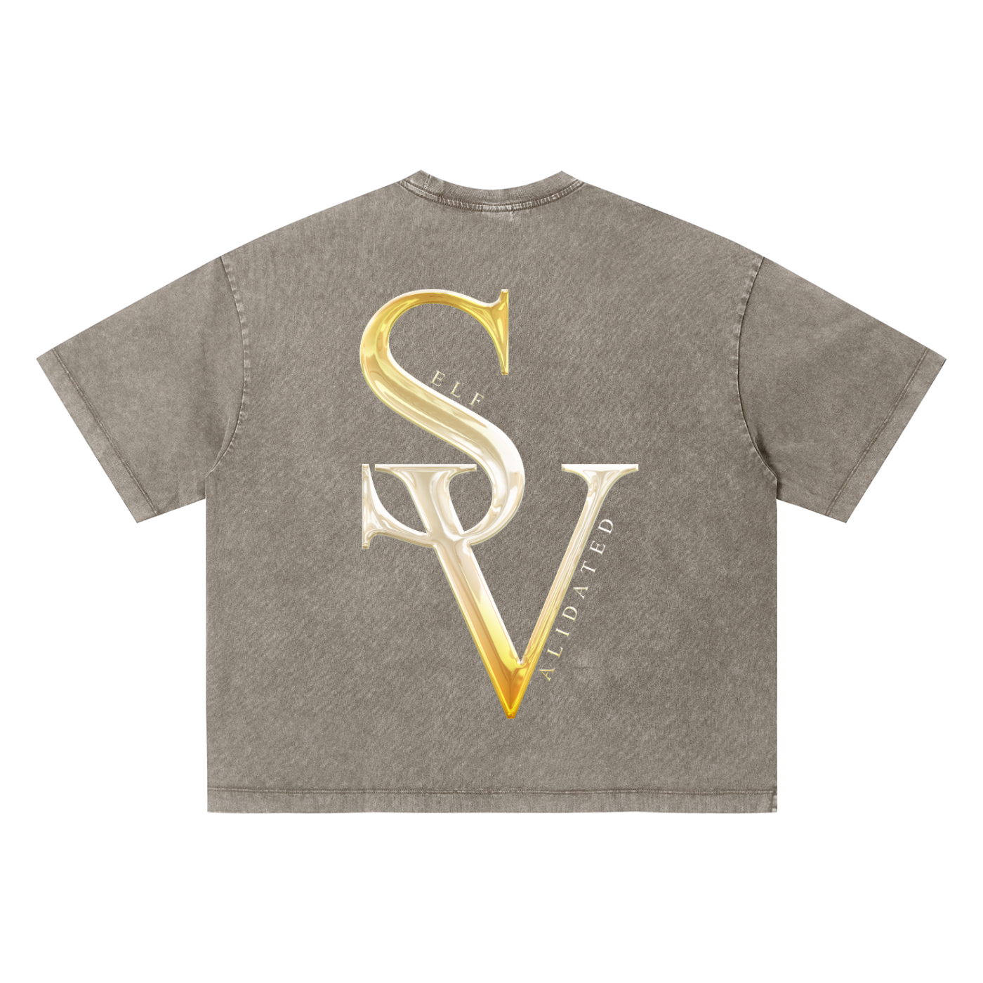 “SV” logo Unisex Vintage Wash Boxy T-Shirt