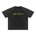 Unisex Mineral Wash Raw Edge T-Shirt