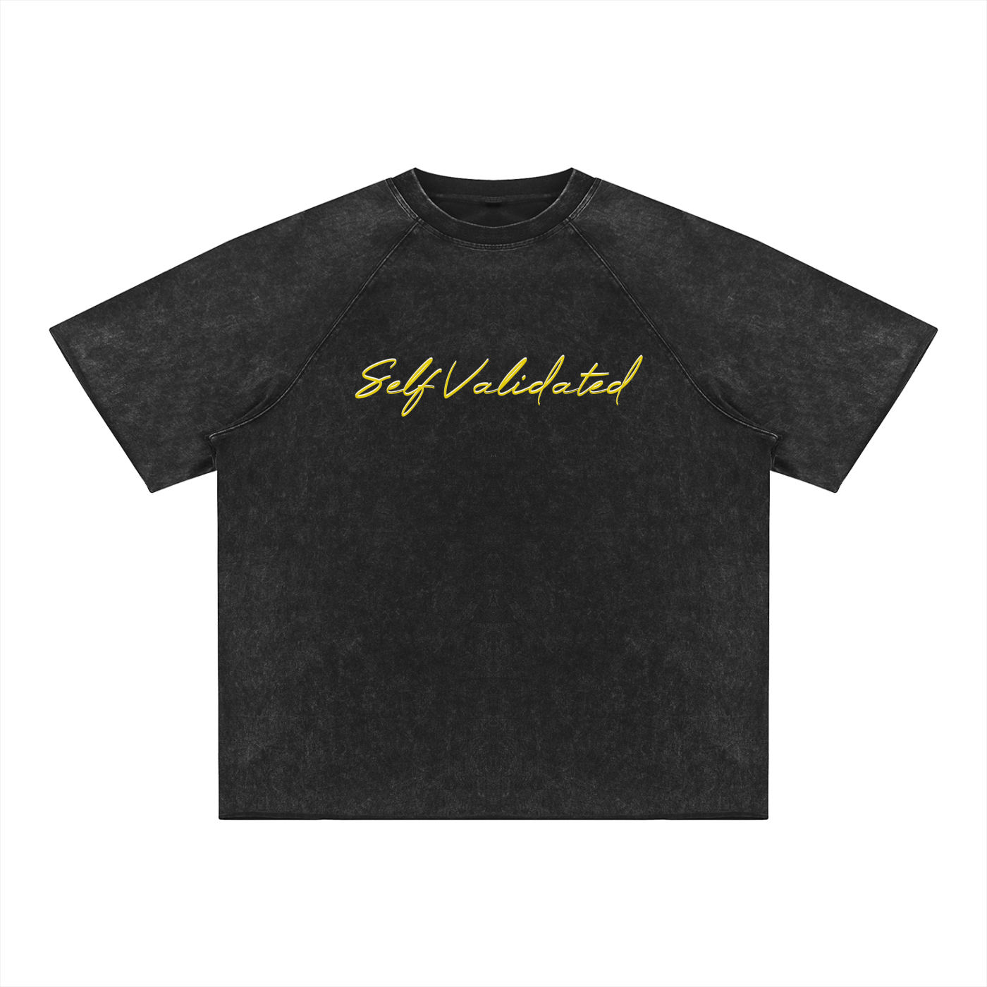 Unisex Mineral Wash Raw Edge T-Shirt
