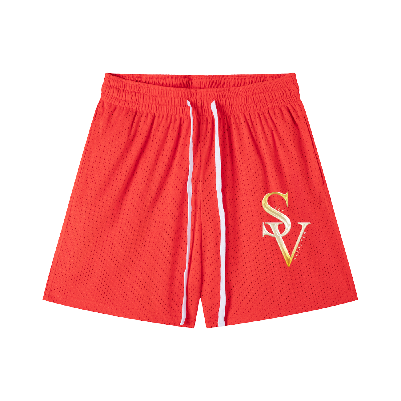 “SV” Mesh Drawstring hoop Shorts