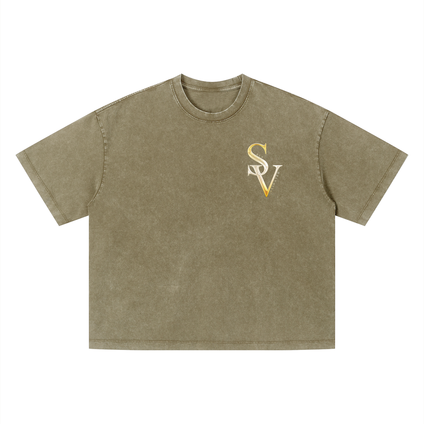 “SV” logo Unisex Vintage Wash Boxy T-Shirt