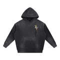 “SV” logo Vintage Washed Frayed Fleece Hoodie