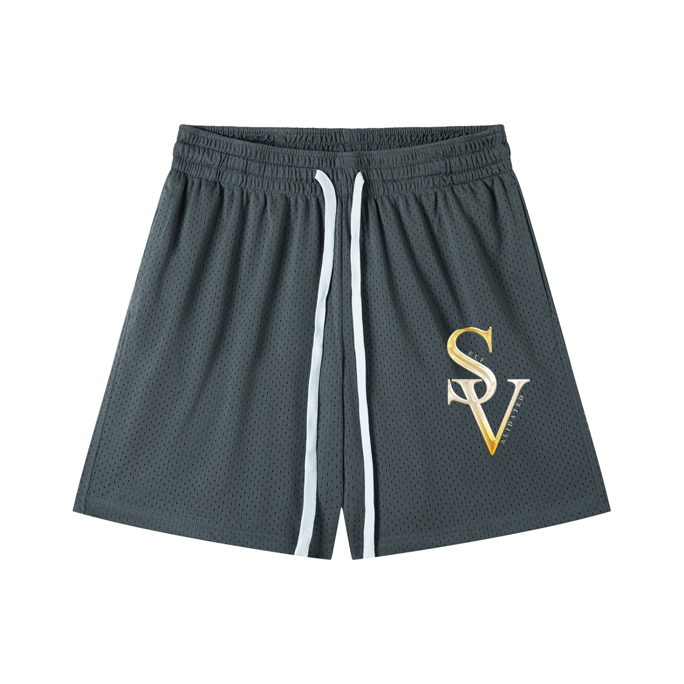 “SV” Mesh Drawstring hoop Shorts