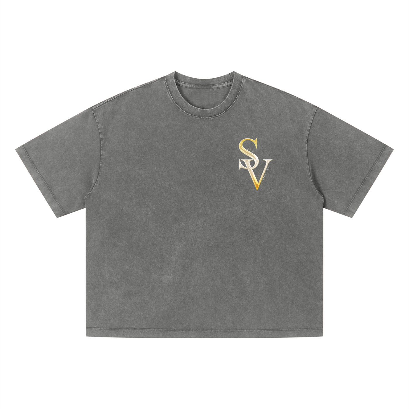 “SV” logo Unisex Vintage Wash Boxy T-Shirt