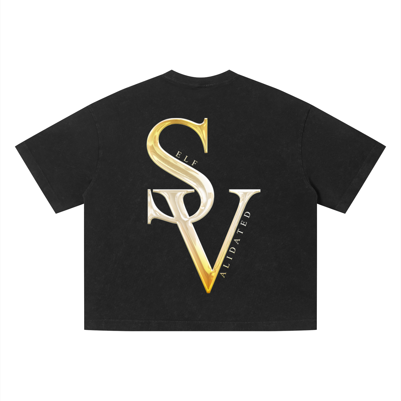 “SV” logo Unisex Vintage Wash Boxy T-Shirt