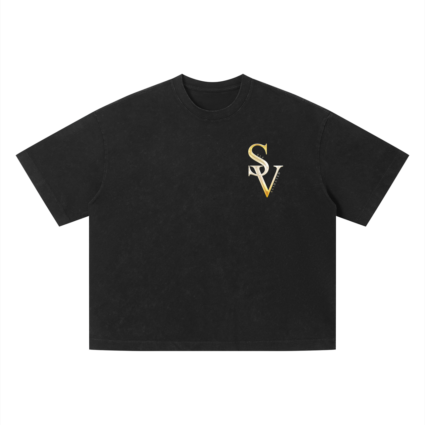 “SV” logo Unisex Vintage Wash Boxy T-Shirt