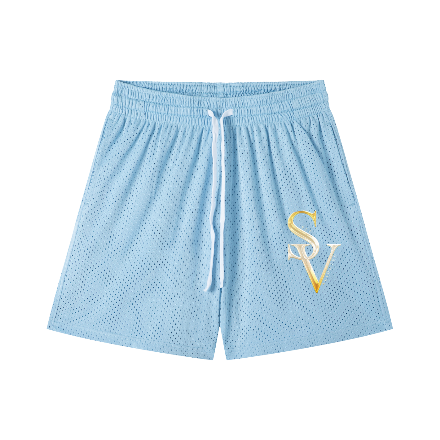 “SV” Mesh Drawstring hoop Shorts