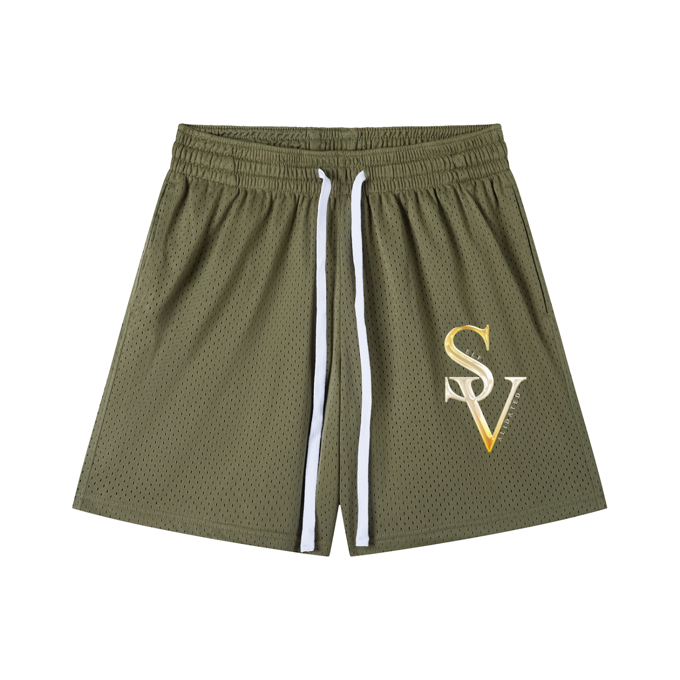“SV” Mesh Drawstring hoop Shorts