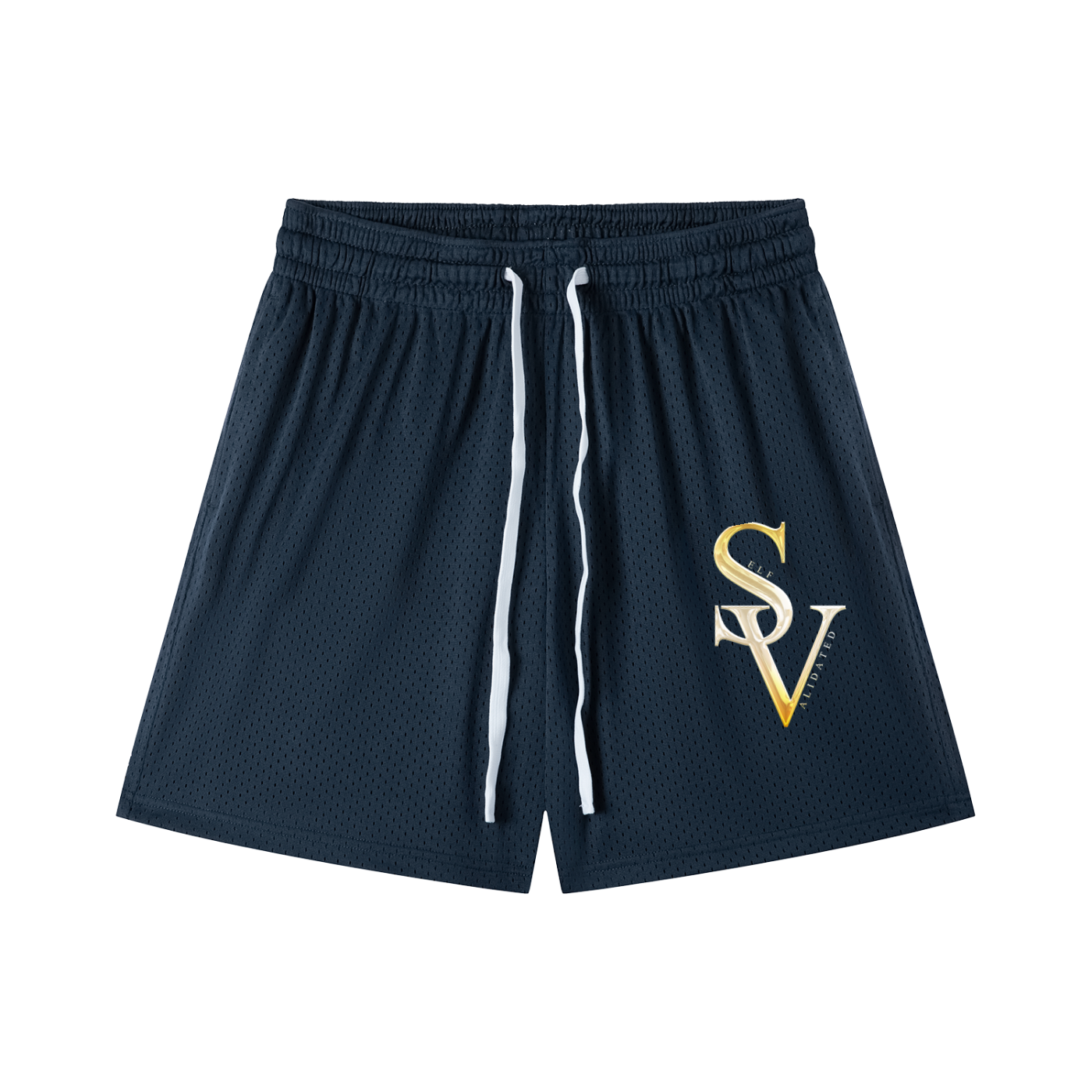 “SV” Mesh Drawstring hoop Shorts