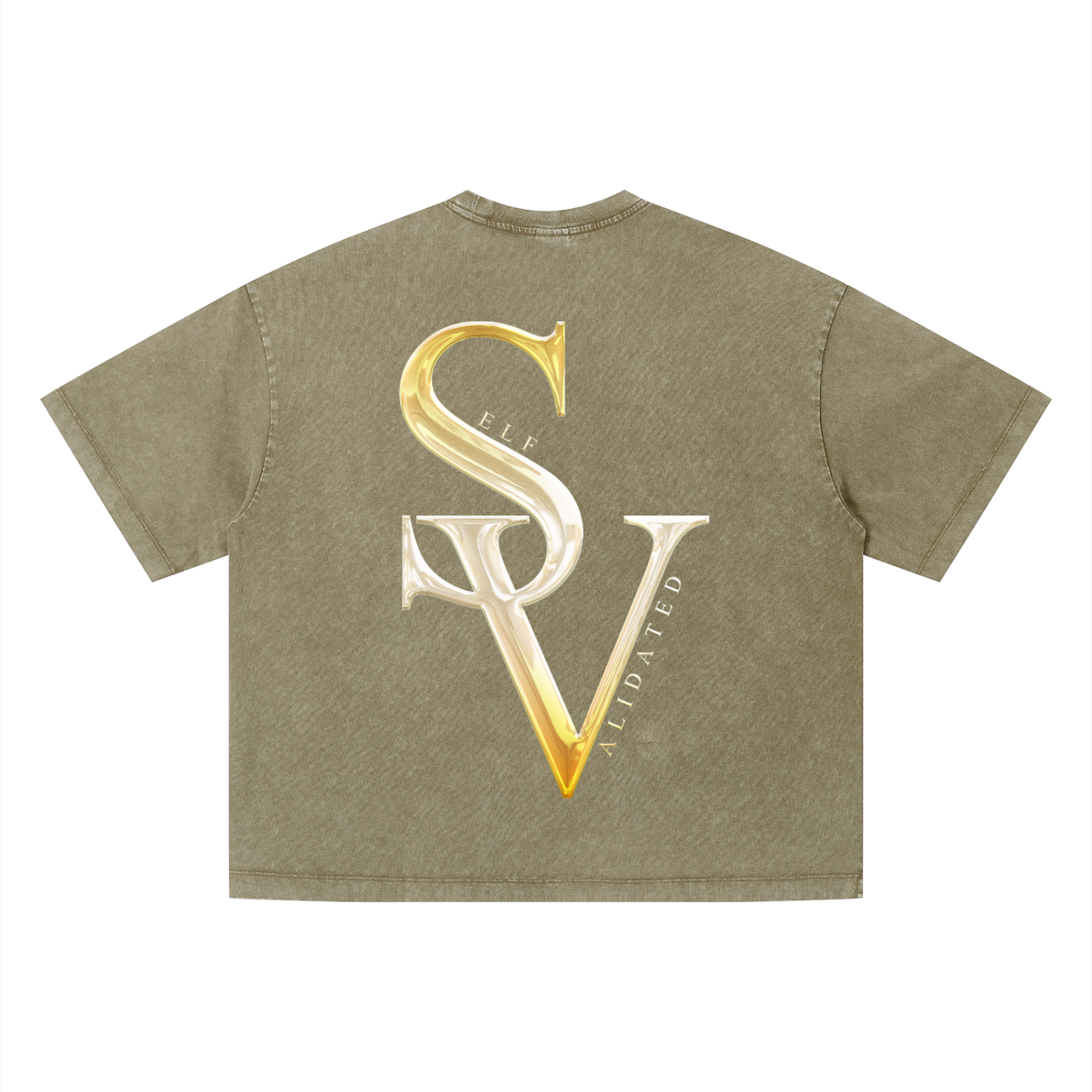 “SV” logo Unisex Vintage Wash Boxy T-Shirt