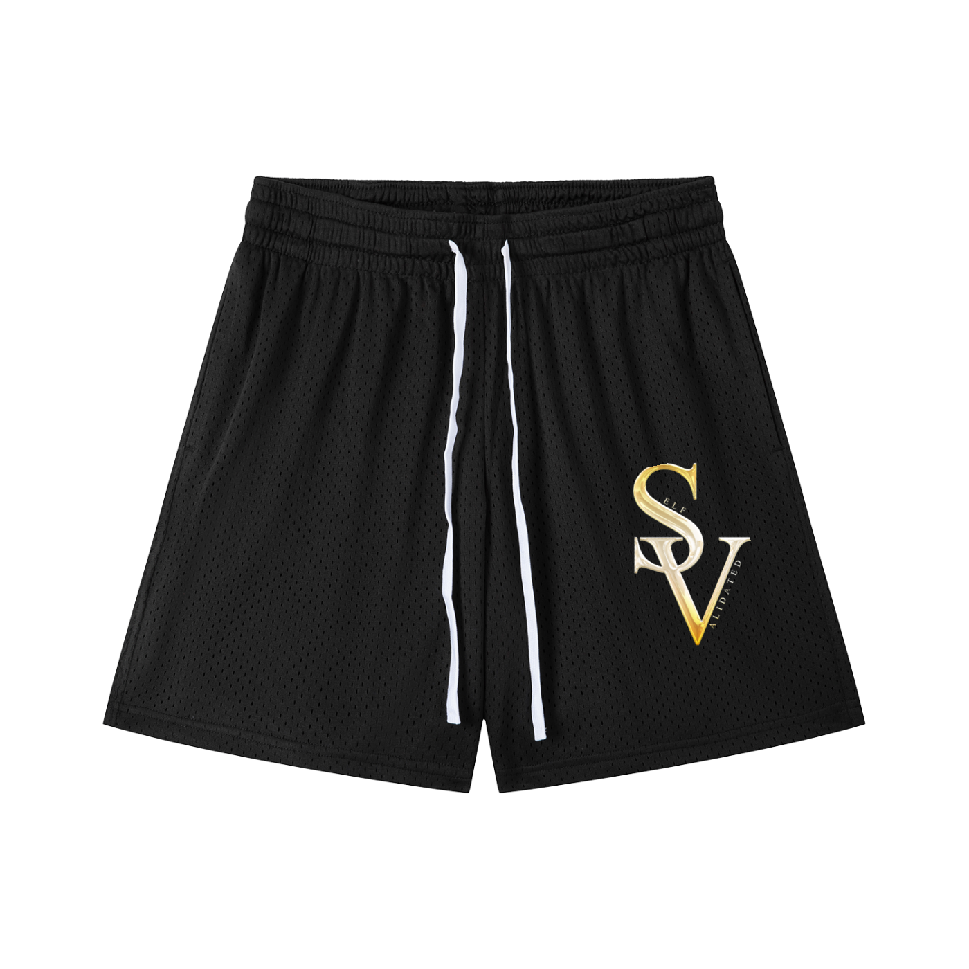 “SV” Mesh Drawstring hoop Shorts