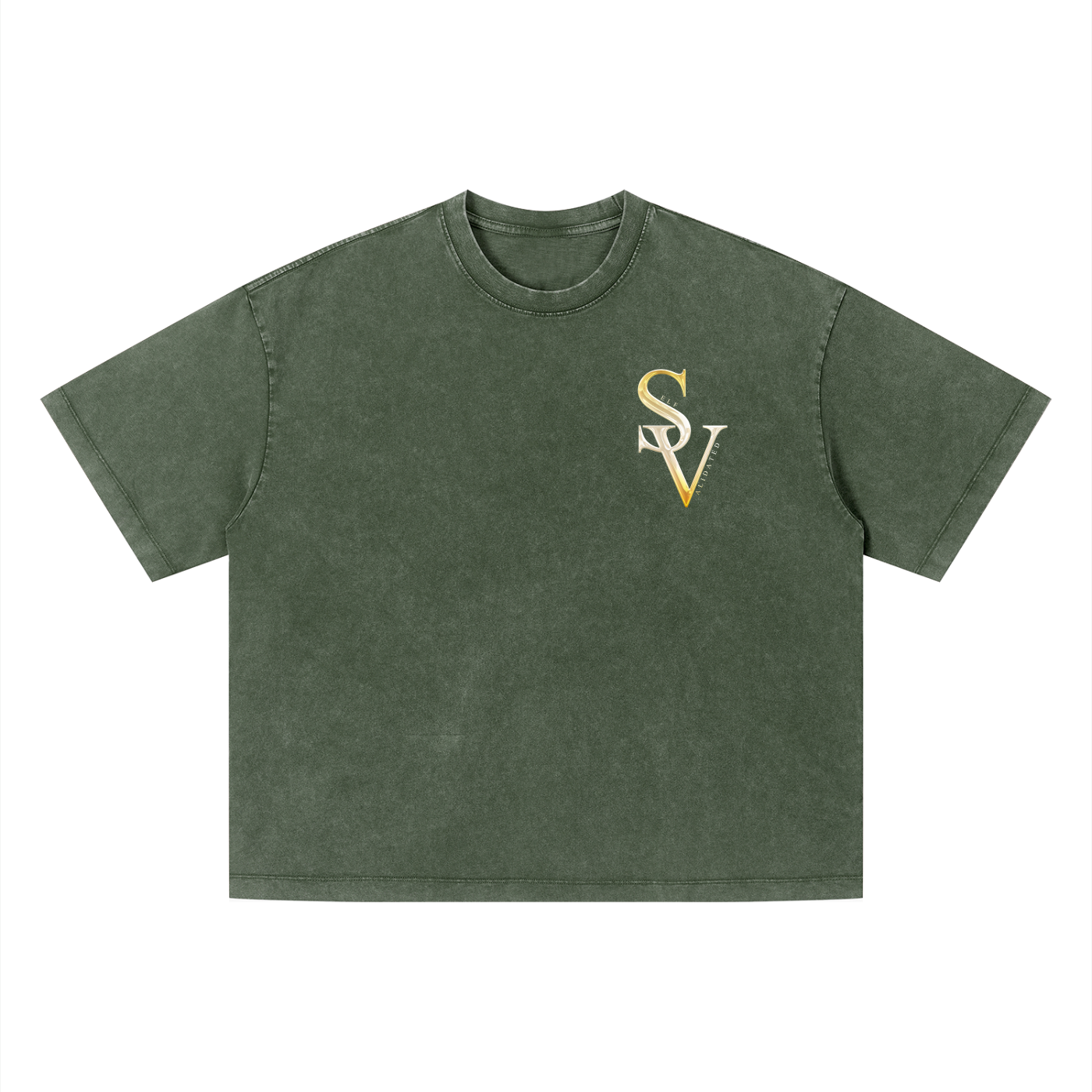 “SV” logo Unisex Vintage Wash Boxy T-Shirt