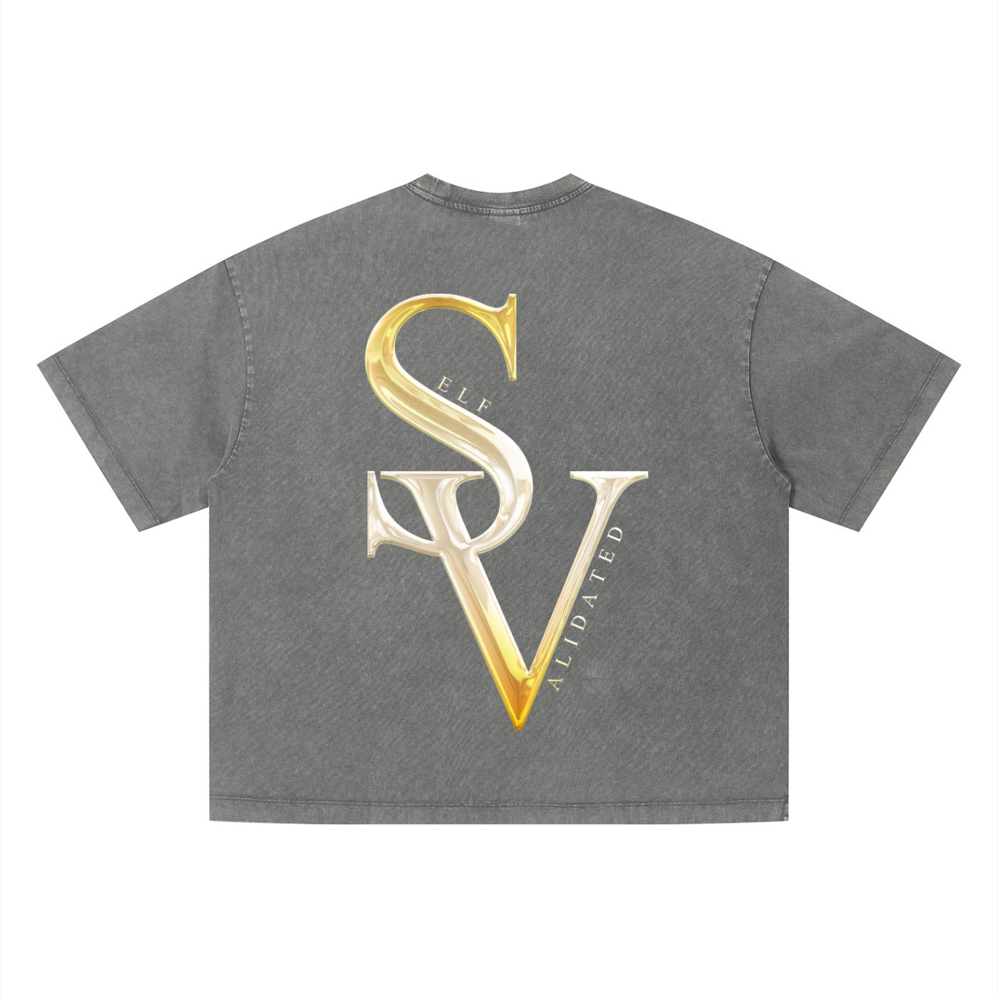 “SV” logo Unisex Vintage Wash Boxy T-Shirt